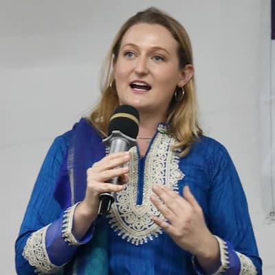 Kiley Elizabeth Kennedy, daughter of Edward Kennedy Jr., photographed at a public event in Dhaka, Bangladesh